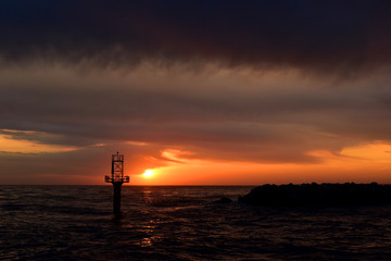 Naklejka na ściany i meble sunset off the coast of florida