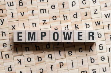 Empower word concept