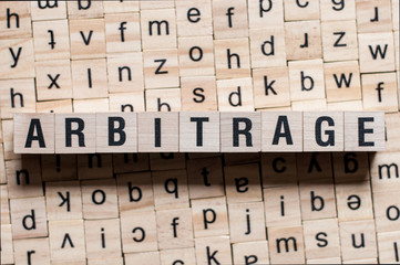 Arbitrage word concept