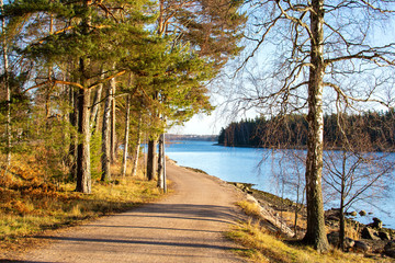 View of Waterfront Walkway (Rantaraitti), Espoo, Finland