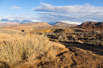 Breathtaking early morning mountain landscape between Springdale and Rockville, near Zion National Park, Utah, USA