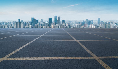 Fototapeta premium Urban Road, Highway and Construction Skyline
