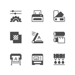 Set icons of print