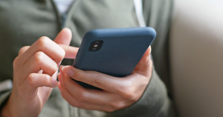 Woman use of smart phone