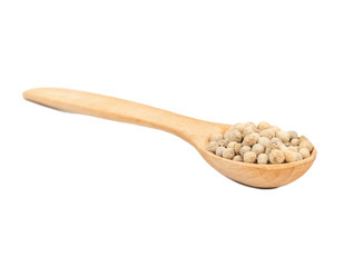White pepper peas in spoon