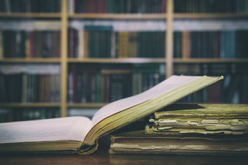 Old books in the Library 