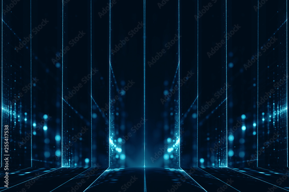 Poster abstract digital science fiction futuristic background