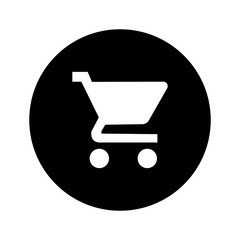Shopping cart icon, vector illustration