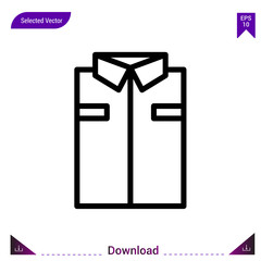 outline shirt icon isolated on white background.world cancer awareness day,Graphic design, mobile application, beauty icons 2019 year, user interface. Editable stroke. EPS10 format vector