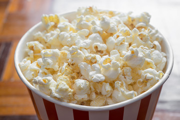 popcorn closeup macro shot, selective focus