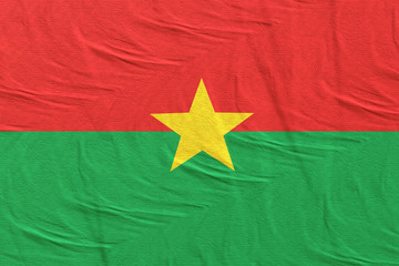 Burkina Faso flag waving