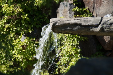 Wasserspiele in einem Park