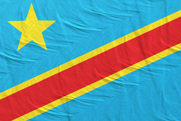 Democratic Republic of Congo flag waving