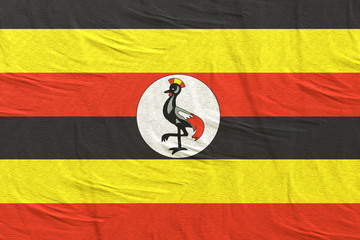 Fototapeta premium Uganda flag waving
