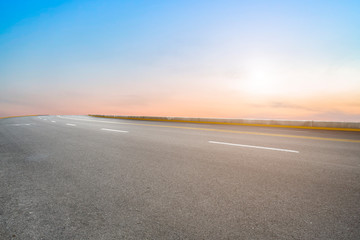 Road surface and sky cloud landscape..