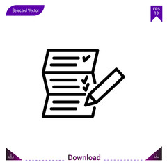 list  vector icon. Best modern, simple, isolated,lifestyle-icons.flat icon for website design or mobile applications, UI / UX design vector format