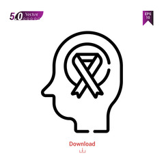 hope icon isolated on white background.world cancer awareness day,Graphic design, mobile application, beauty icons 2019 year, user interface. Editable stroke. EPS10 format vector