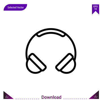 headphones vector icon. Best modern, simple, isolated,lifestyle-icons.flat icon for website design or mobile applications, UI / UX design vector format
