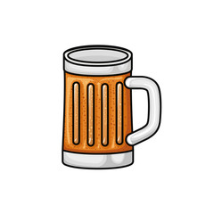 glass with beer isolated icon