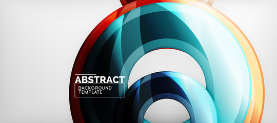 Glossy circles geometric background