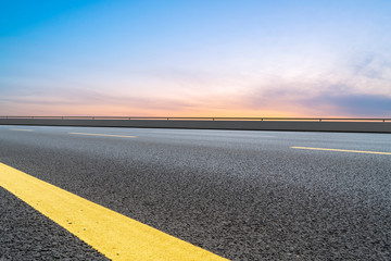 Road surface and sky cloud landscape..