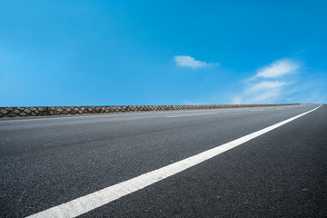Road surface and sky cloud landscape..