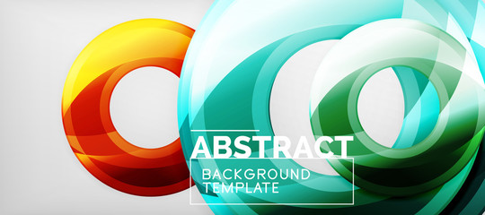 Glossy circles geometric background