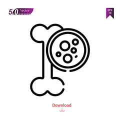 bone-cancer icon isolated on white background.world cancer awareness day,Graphic design, mobile application, beauty icons 2019 year, user interface. Editable stroke. EPS10 format vector