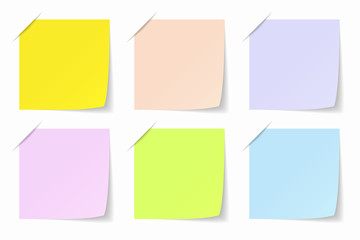 Color Post-it Background, Vector Graphics