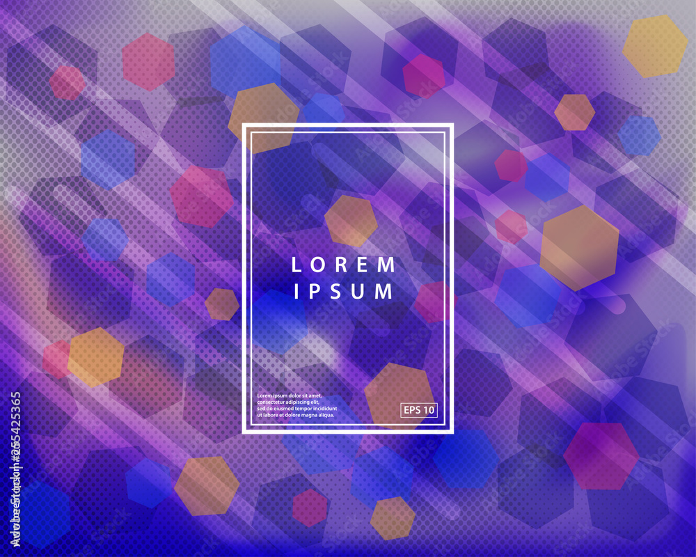 Fototapete Modern colorful abstract geometric background. Geometric shapes abstract composition. Gradient vector background design. Eps10 vector
