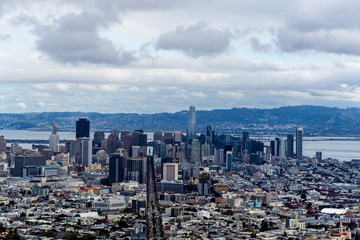 Fototapeta premium San Francisco downtown view at Twin Peaks , San Francisco, CA
