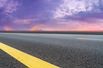 Road surface and sky cloud landscape..