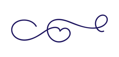 Monoline calligraphy scandinavian folk flourish vector divider frame. Design element for wedding and Valentines Day, birthday greeting card