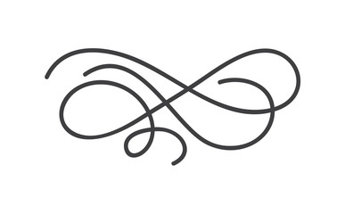 Vintage calligraphy scandinavian folk flourish vector divider. Design element for wedding and Valentines Day, birthday greeting card