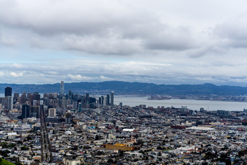 Obraz premium panoramic view of San Francisco at Twin Peaks , San Francisco, CA