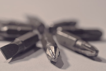 Screwdriver bits various fittings