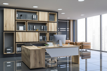 Manager office corner with lounge