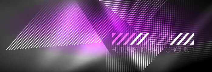 Shiny glowing lights neon color design background