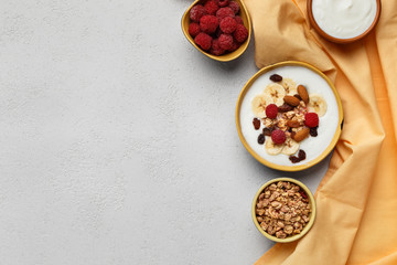 Vitamin breakfast concept