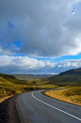 a sweeping icelandic road