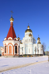 Fototapeta na wymiar The Cathedral of St. Theodore Ushakov in Saransk Russia