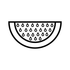 Sliced watermelon icon isolated on white background. Vector illustration - Vector