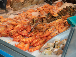 Fresh seafood at wet market