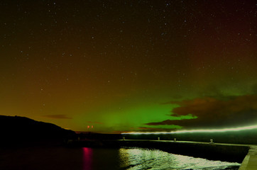 Running with the Northern Lights of Northern Ireland