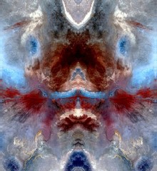 abstract symmetrical vertical photograph of the deserts of Africa from the air, aerial view,...