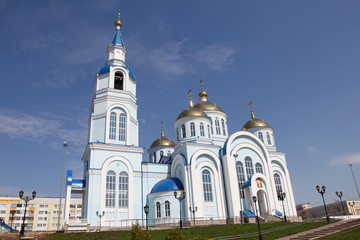 Fototapeta na wymiar Temple of Kazan icon of the mother of god in Saransk, Russia