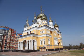 Fototapeta na wymiar The Church of Cyril and Methodius in Saransk, Russia