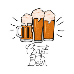 cold beer label isolated icon