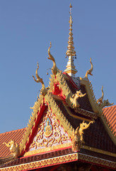 A Rooftop Detail at a Neighborhood Temple, Chiang Mai, Thailand