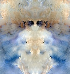 abstract symmetrical vertical photograph of the deserts of Africa from the air, aerial view,...